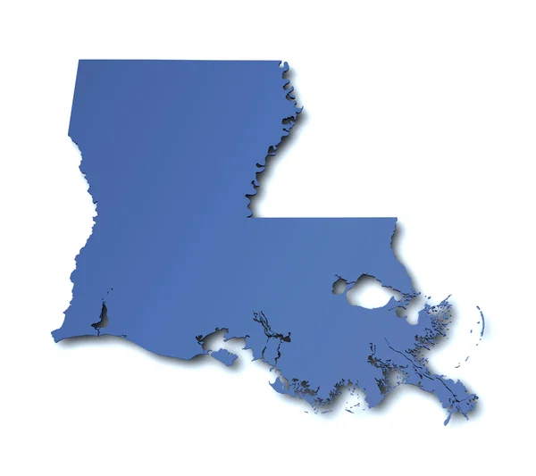 Mappa della Louisiana - Stati Uniti d'America Immagine Stock