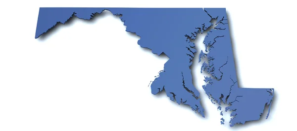 メリーランド州 - アメリカ合衆国の地図 — ストック写真