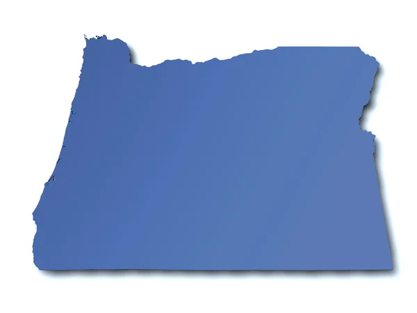 Mappa di Oregon - Stati Uniti d'America Foto Stock Royalty Free