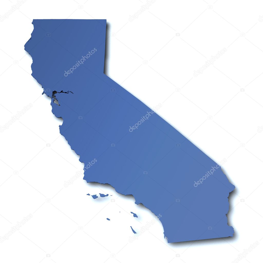 Map of California - USA