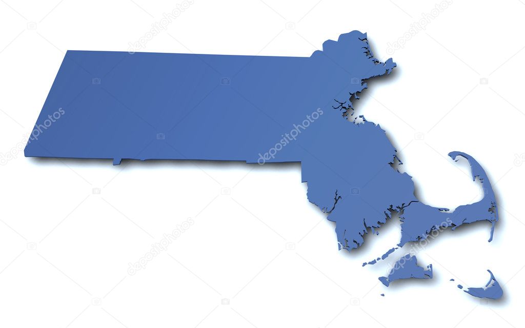 Map of Massachusetts - USA