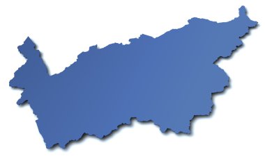 Map of Valais - Switzerland clipart