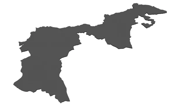 아 펜 첼 Ausserrhoden-스위스의 고립 된 지도 — 스톡 사진