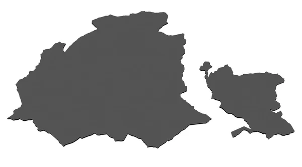 Изолированная карта Обвальдена - Швейцария — стоковое фото