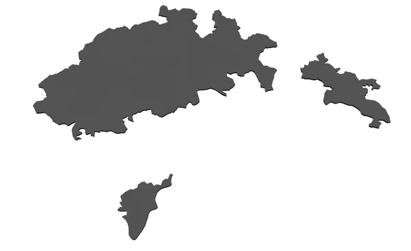 シャフハウゼン - スイス連邦共和国の分離の地図 — ストック写真