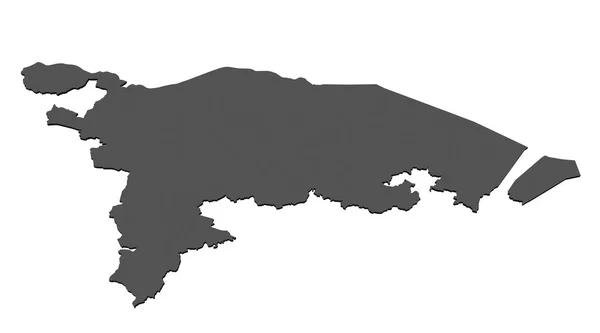 トゥールガウ州 - スイス連邦共和国の分離の地図 — ストック写真