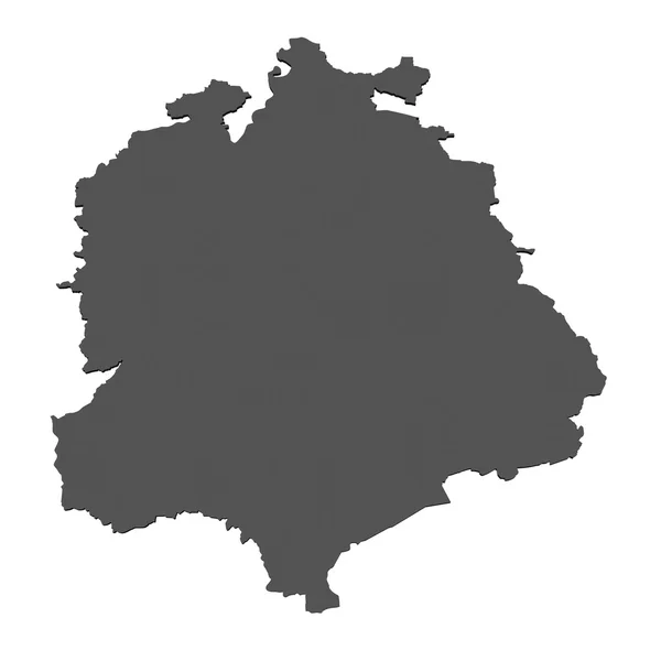 Ізольована карту Цюрих - Швейцарія — стокове фото