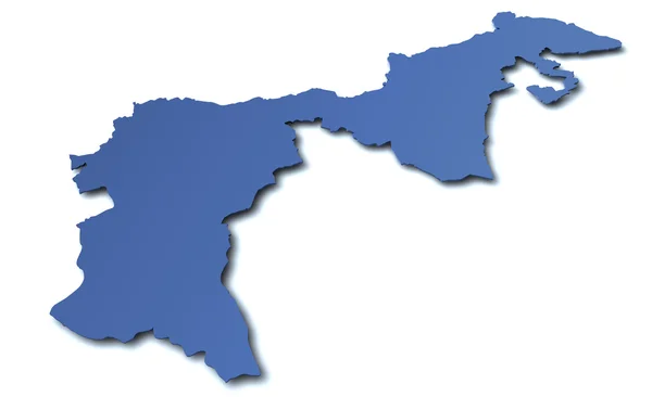 カントン アッペンツェル ausserrhoden - スイス連邦共和国の地図 — ストック写真