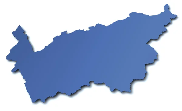 Kaart van Wallis - Zwitserland — Stockfoto