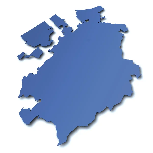 Mapa de Friburgo - Suíça Imagens De Bancos De Imagens