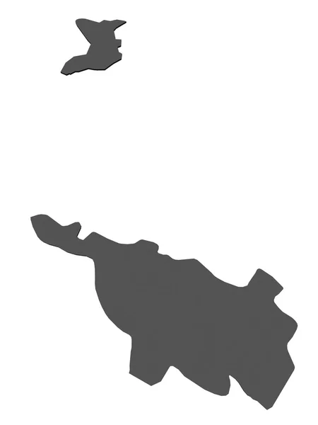 Изолированная карта Бремена - Германия — стоковое фото