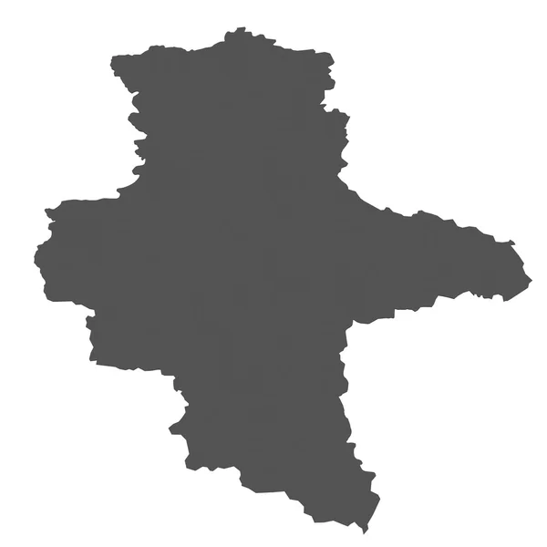 Mapa na białym tle Państwa sachsen anhalt - Niemcy — Zdjęcie stockowe