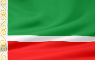 Flag of the Republic of Chechen - Russia clipart