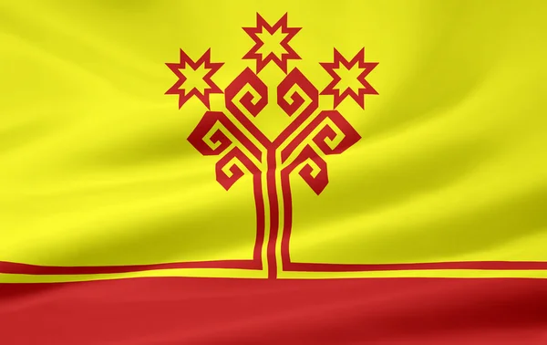 Flag of the Republic of Chuvashia - Russia — Zdjęcie stockowe