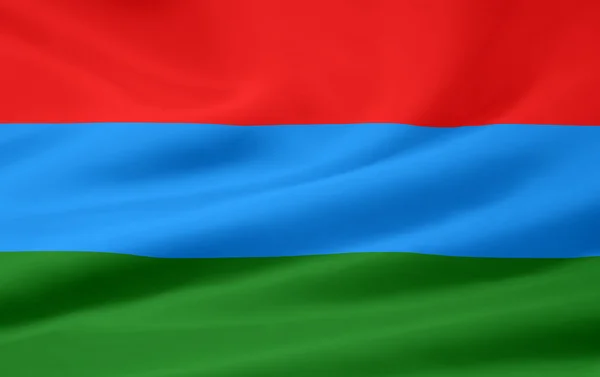 A Karélia - Oroszország zászlaja — Stock Fotó