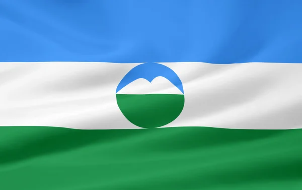 Vlajka republiky Balkarsko Kabardsko - Rusko — Stock fotografie