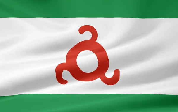 İnguşetya - Rusya Cumhuriyeti bayrağı — Stok fotoğraf
