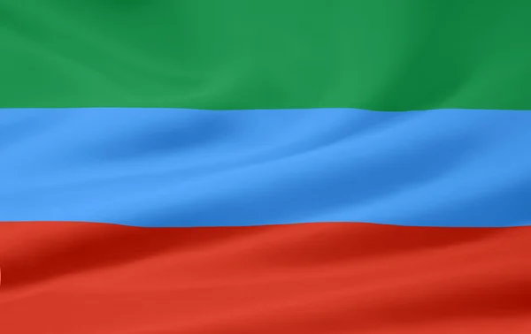Прапор Республіки Дагестан - Росія — стокове фото
