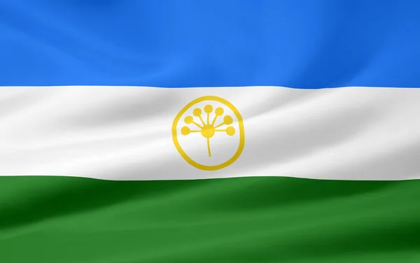 Прапор Республіки Башкортостан - Росія — стокове фото