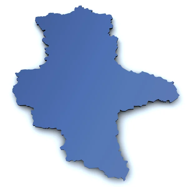 Mapa stanu sachsen anhalt - Niemcy — Zdjęcie stockowe