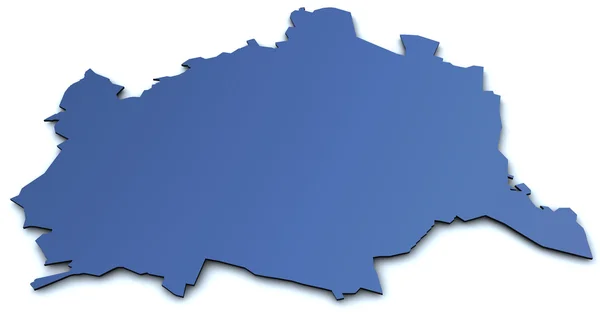 Mapa Vídeň - Rakousko — Stock fotografie