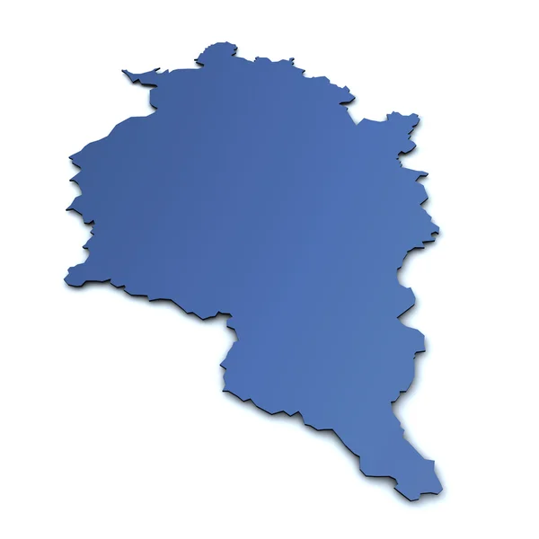 Mapa vorarlberg-austria — Zdjęcie stockowe