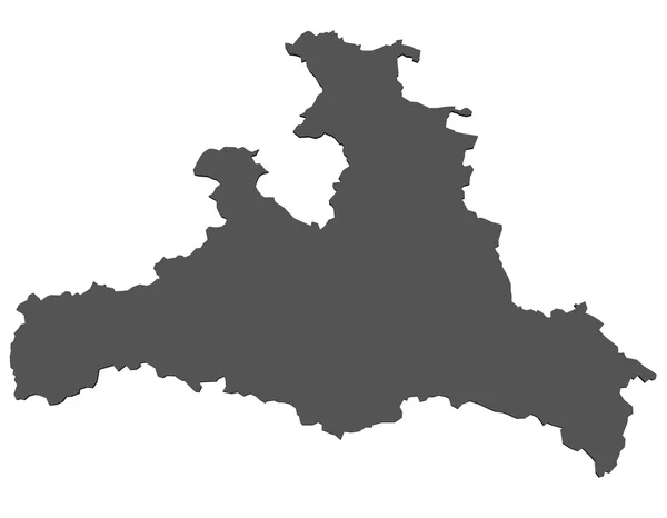 Carte de Salzbourg - isolé — Photo
