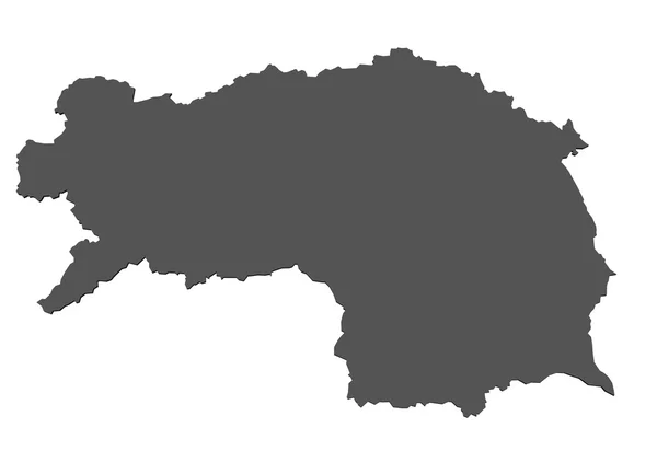 Mapa steiermark-na białym tle — Zdjęcie stockowe