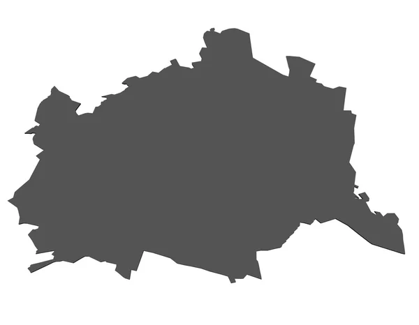 Kaart van Wenen - geïsoleerd Rechtenvrije Stockafbeeldingen
