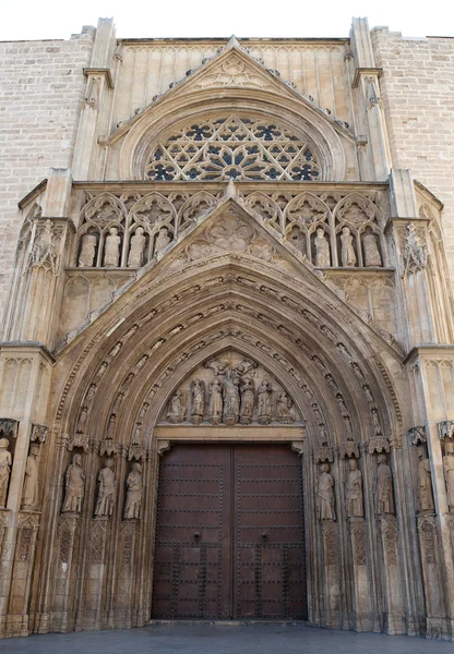 Καθεδρικός ναός της Βαλένθιας πίσω είσοδο — Φωτογραφία Αρχείου