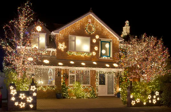 Karácsonyi fények Stock Fotó