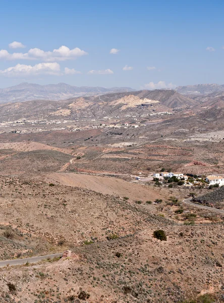 Pohled přes limaria směrem k pohoří sierra de las misie — Stock fotografie
