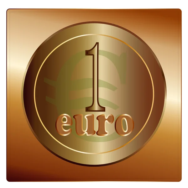 The european union one euro — Stock Vector