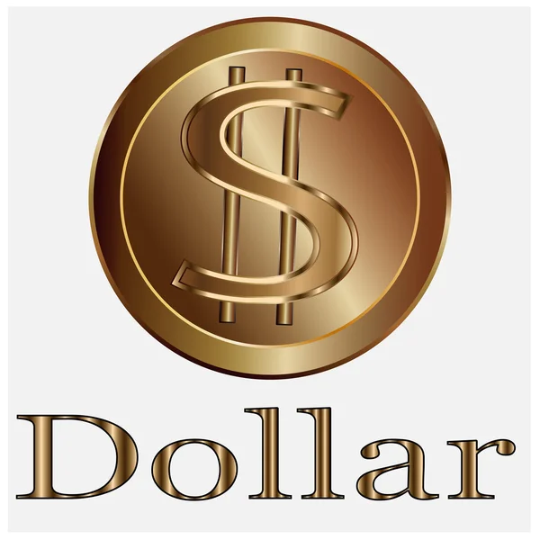 Dólar moedas vetor —  Vetores de Stock