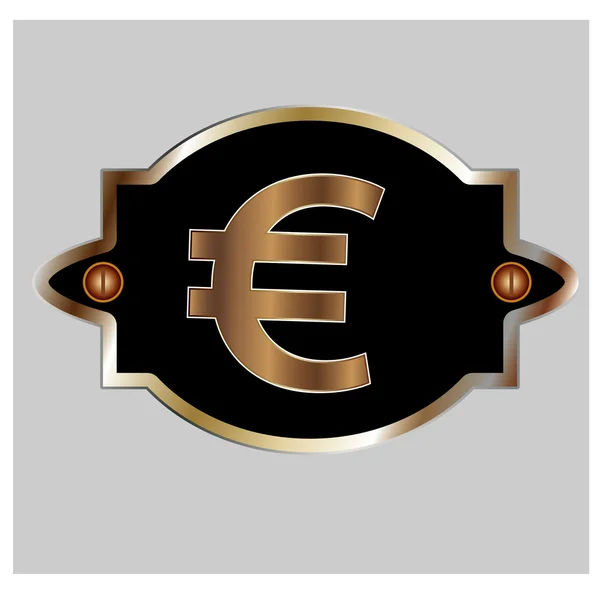 Euro ikon ditata - Stok Vektor