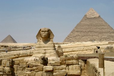 Pyramids and Sphinx clipart