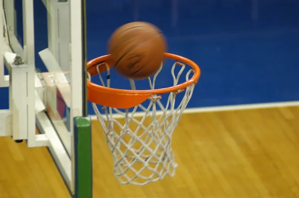 Ball inside the basket — Stock Photo, Image