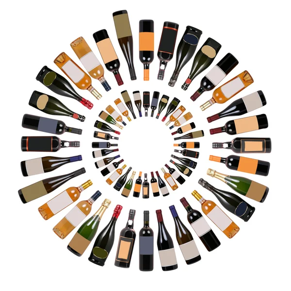 Skład butelek wina — Zdjęcie stockowe