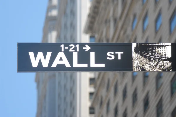 Wall street teken — Stockfoto