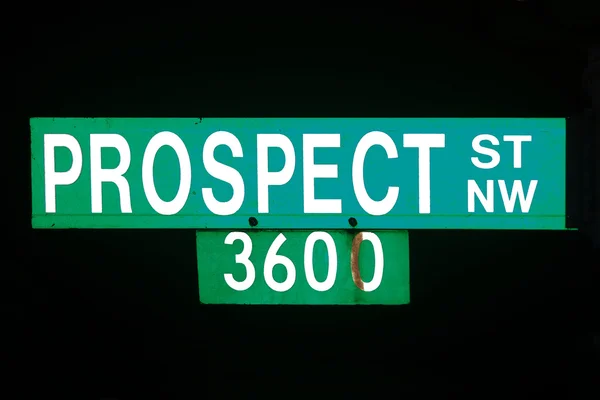 stock image Prospect avenue sign