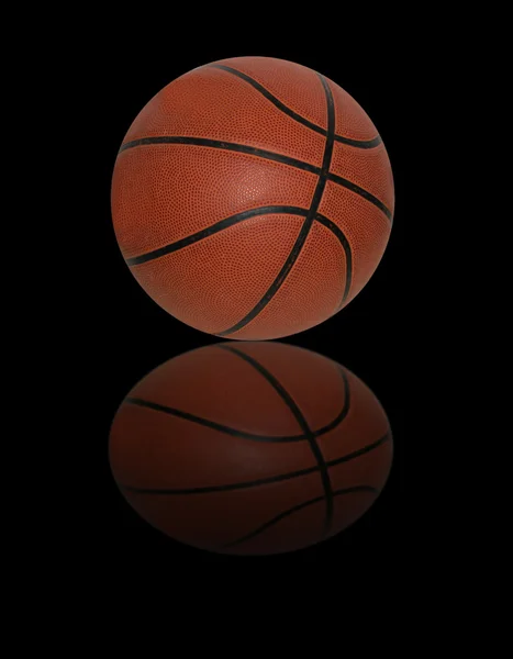 Basketball on black background — Stock Photo, Image