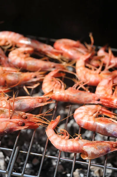 stock image Grilled shrimps