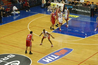Basketball game in Milan clipart