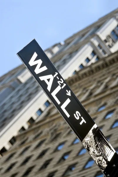 Wall street işaret — Stok fotoğraf