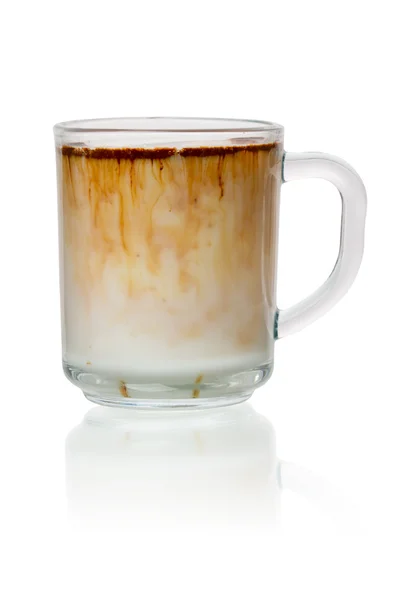 Snabbkaffe i mjölk — Stockfoto