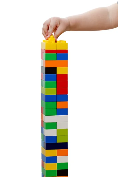 Blocchi torre di plastica — Foto Stock