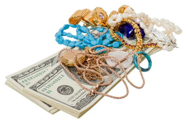 stock image Dollars and jewelry