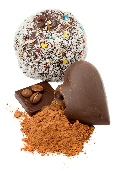 Products of cocoa and chocolate — Stock Photo, Image