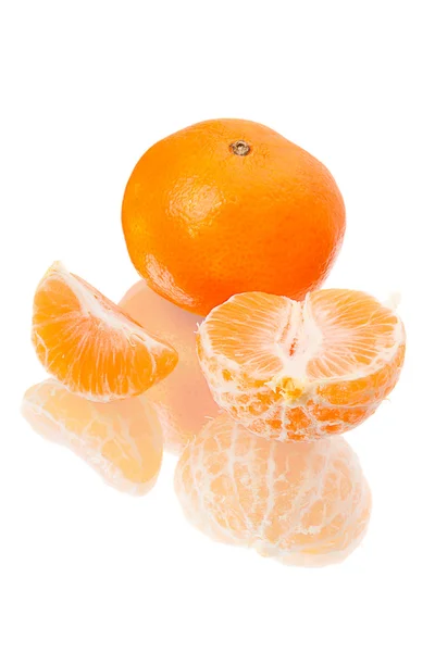 Tangerine with a reflection — Stock Photo, Image