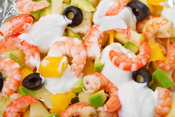 Salad with Shrimp — Stock Photo, Image